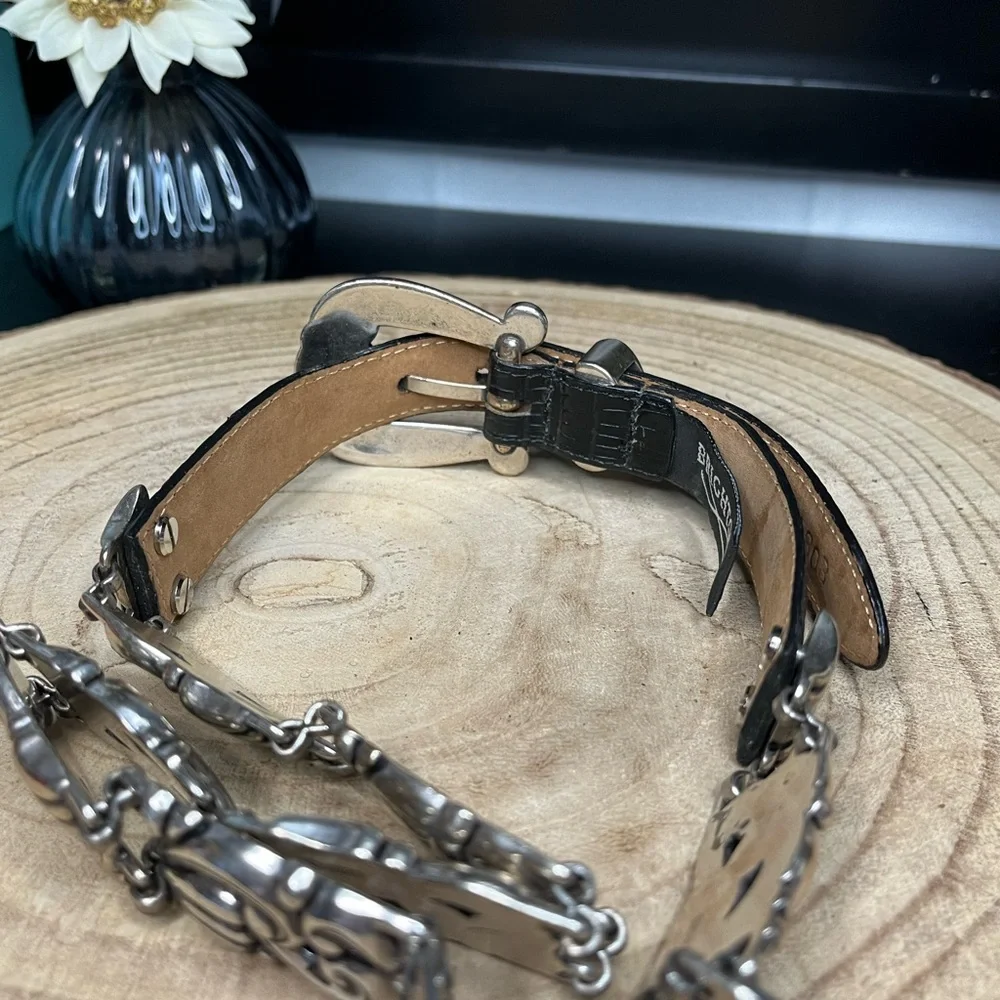 Brighton classic belt Elegant Silver and Black medium - Picture 5 of 7